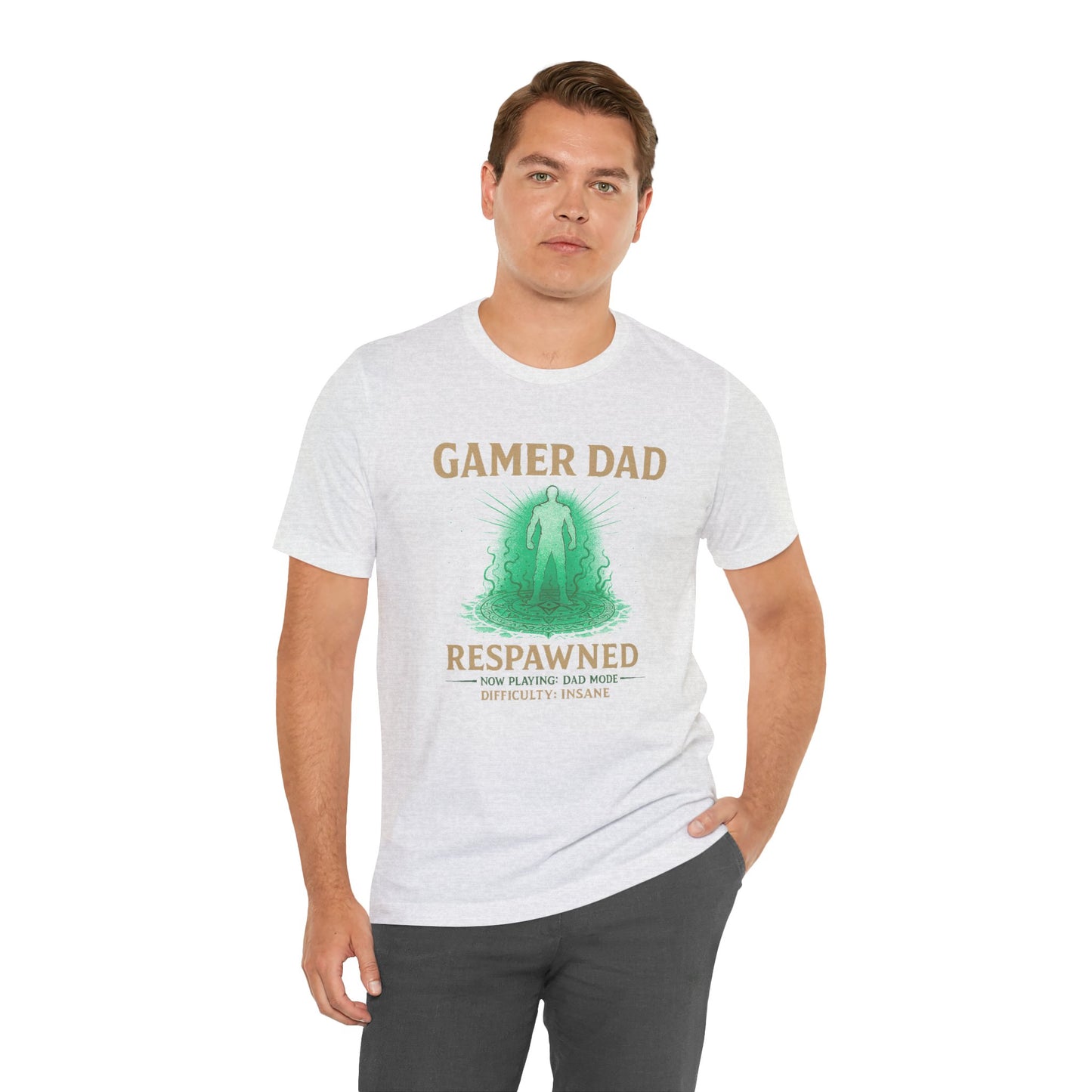 Gamer Dad Respawned T-Shirt – Funny New Fatherhood Gaming Tee