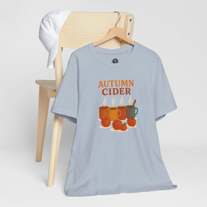 Autumn Cider T-Shirt – Cozy Fall Graphic Tee with Steaming Mugs