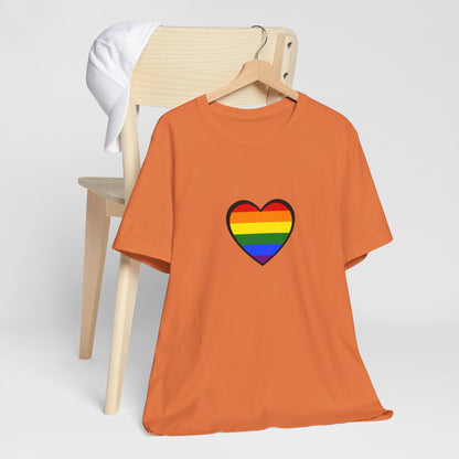 Pride Heart Flag T-Shirt – Rainbow Heart LGBTQ+ Equality Tee