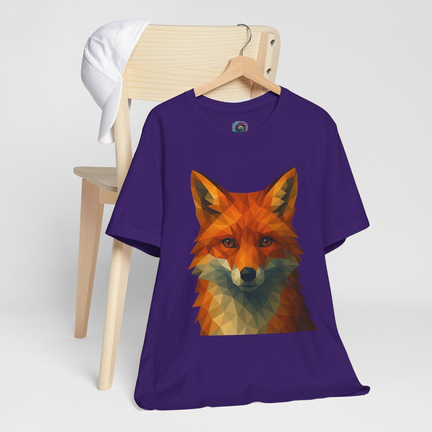 Geometric Fox T-Shirt – Polygon Animal Tee with Nature Vibes - WhimSpin - https://whimspin.com
