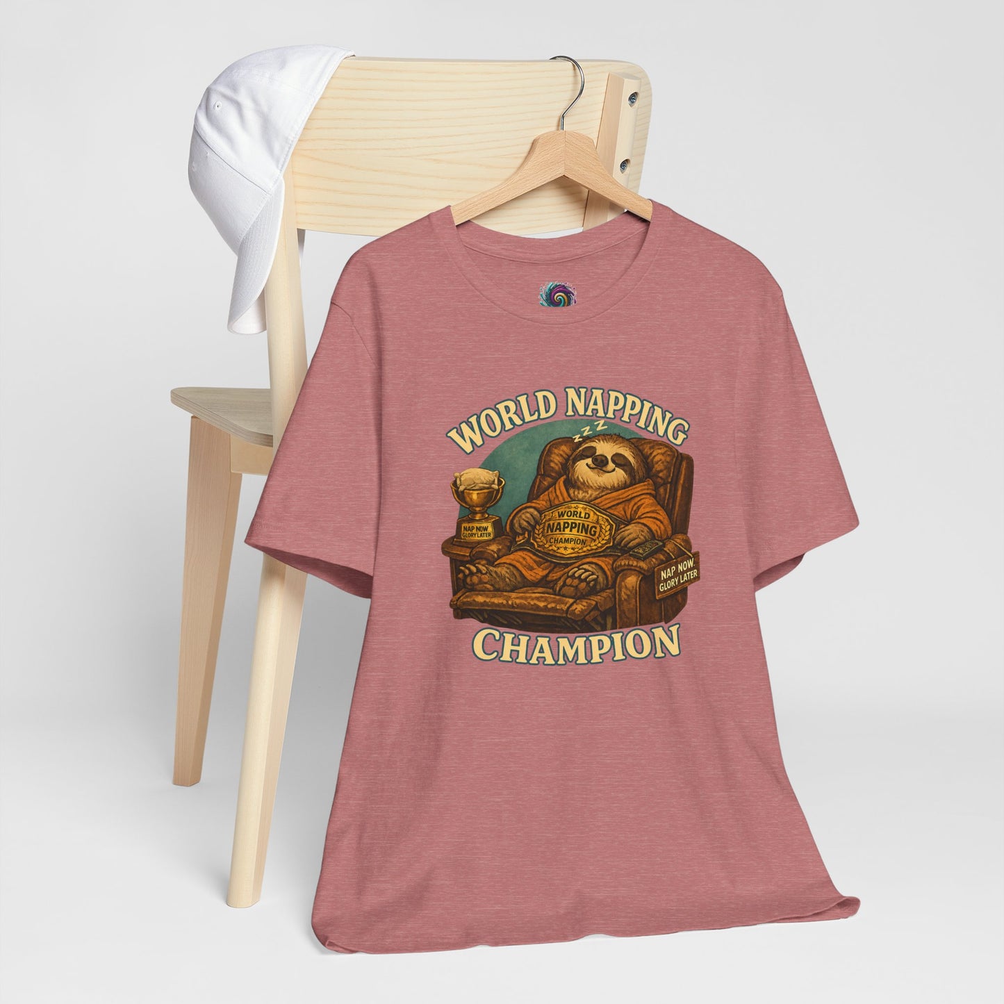 World Napping Champion T-Shirt – Funny Sloth Nap Tee