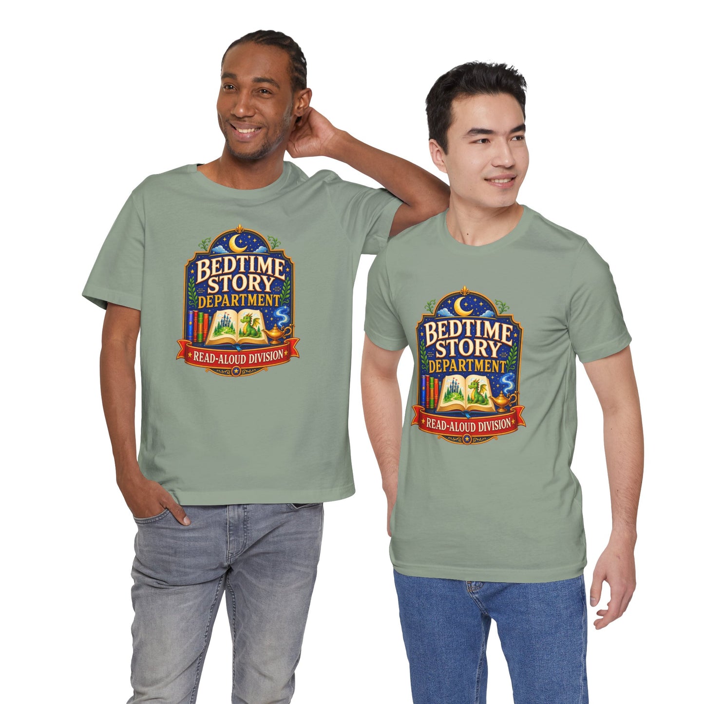 Bedtime Story Department T-Shirt – Read-Aloud Parent Tee