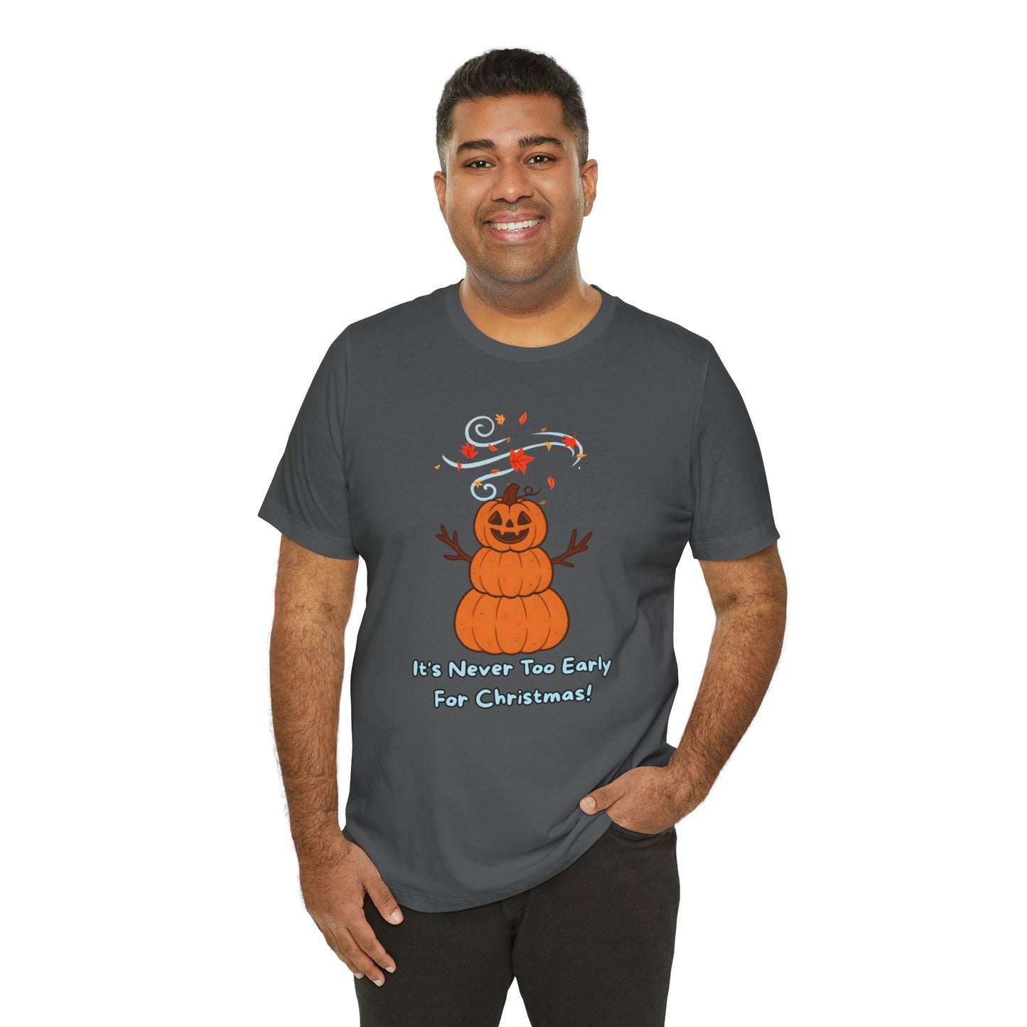 Pumpkin Snowman Shirt – Funny Halloween Christmas Mashup Tee