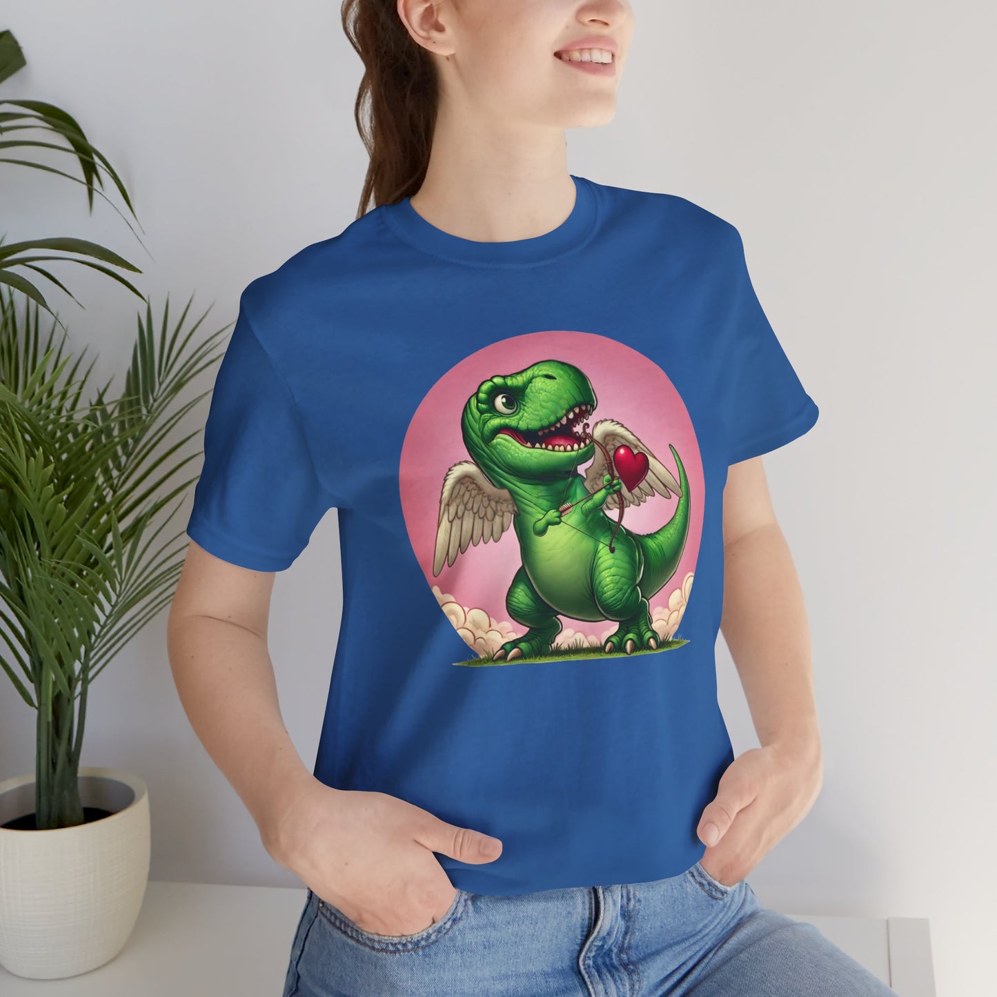 Cupidsaurus Rex T-Shirt – Funny Dinosaur Cupid Valentine’s Day Tee