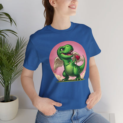 Cupidsaurus Rex T-Shirt – Funny Dinosaur Cupid Valentine’s Day Tee