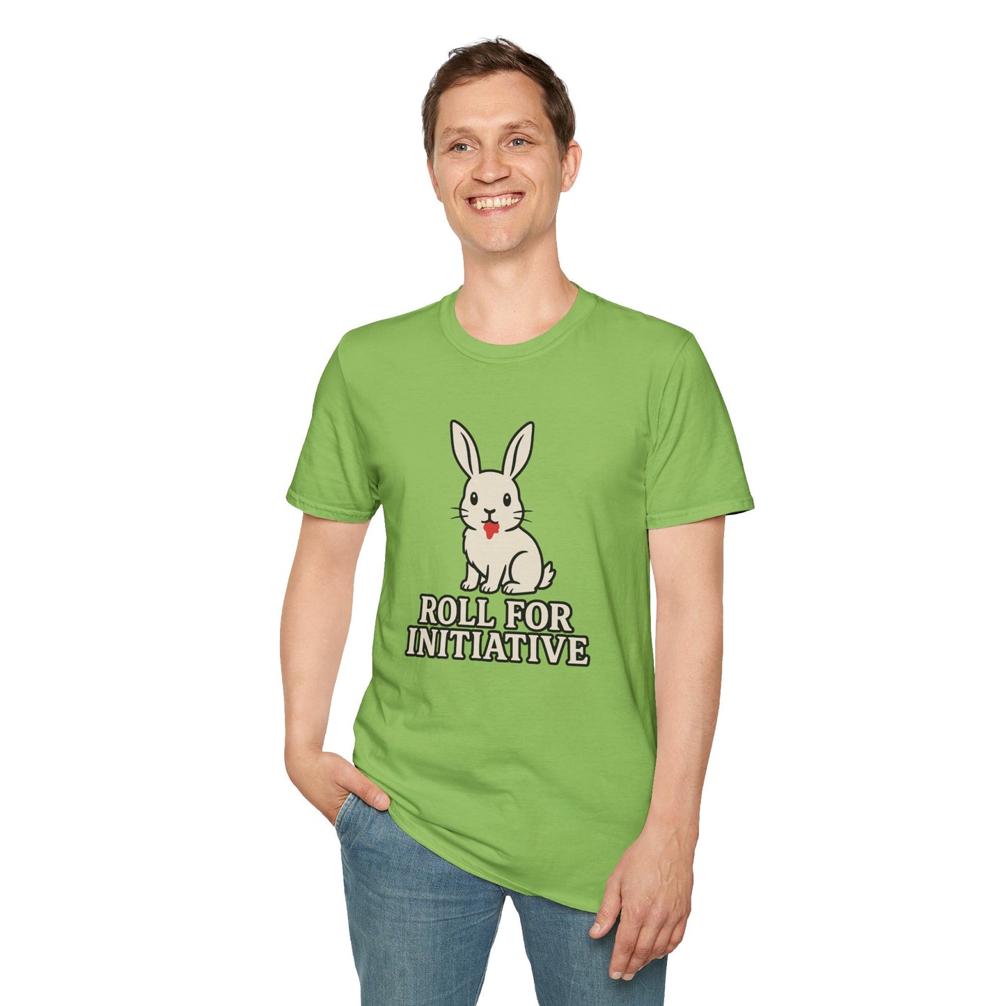 Roll for Initiative T-Shirt – Killer Bunny Humor Gaming Tee