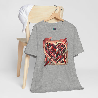 Cubist Heart T-Shirt – Modern Art Valentine's Day Graphic Tee
