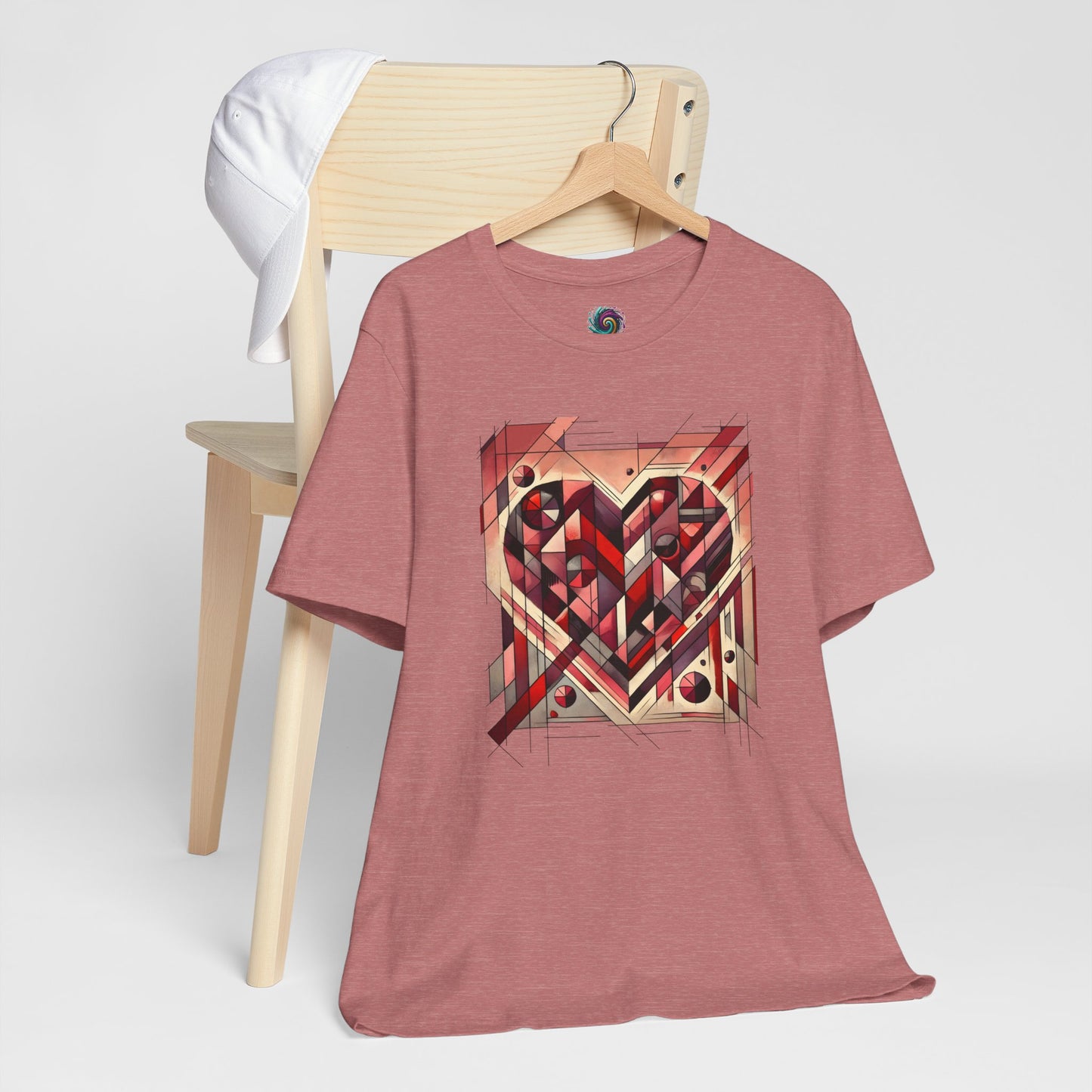 Cubist Heart T-Shirt – Modern Art Valentine's Day Graphic Tee