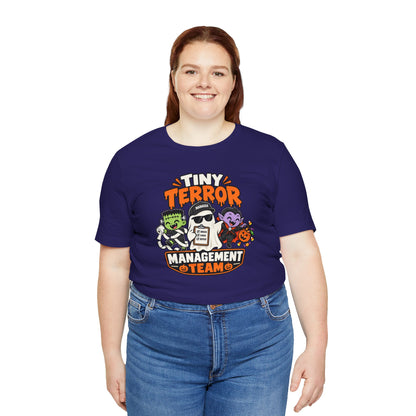 Tiny Terror Management Team T-Shirt – Funny Halloween Parent Tee