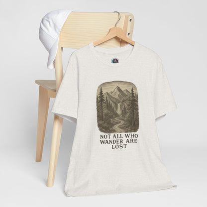 Not All Who Wander Are Lost T-Shirt – Tolkien Travel Tee for Nature Lovers