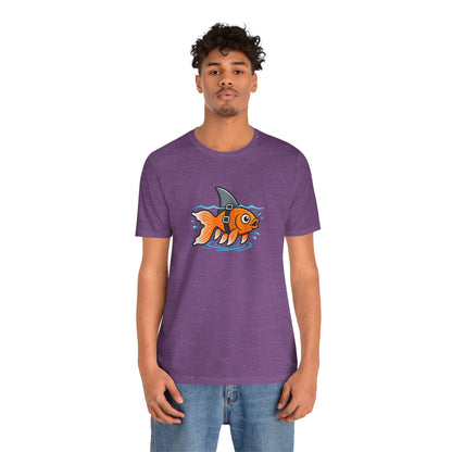 Goldfish Shark T-Shirt – Funny Fish Swimming  Graphic Tee