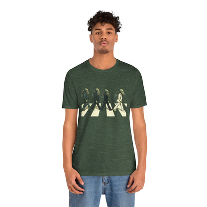 Cthulhu Crossing T-Shirt – Beatles Abbey Road Parody Tee | WhimSpin