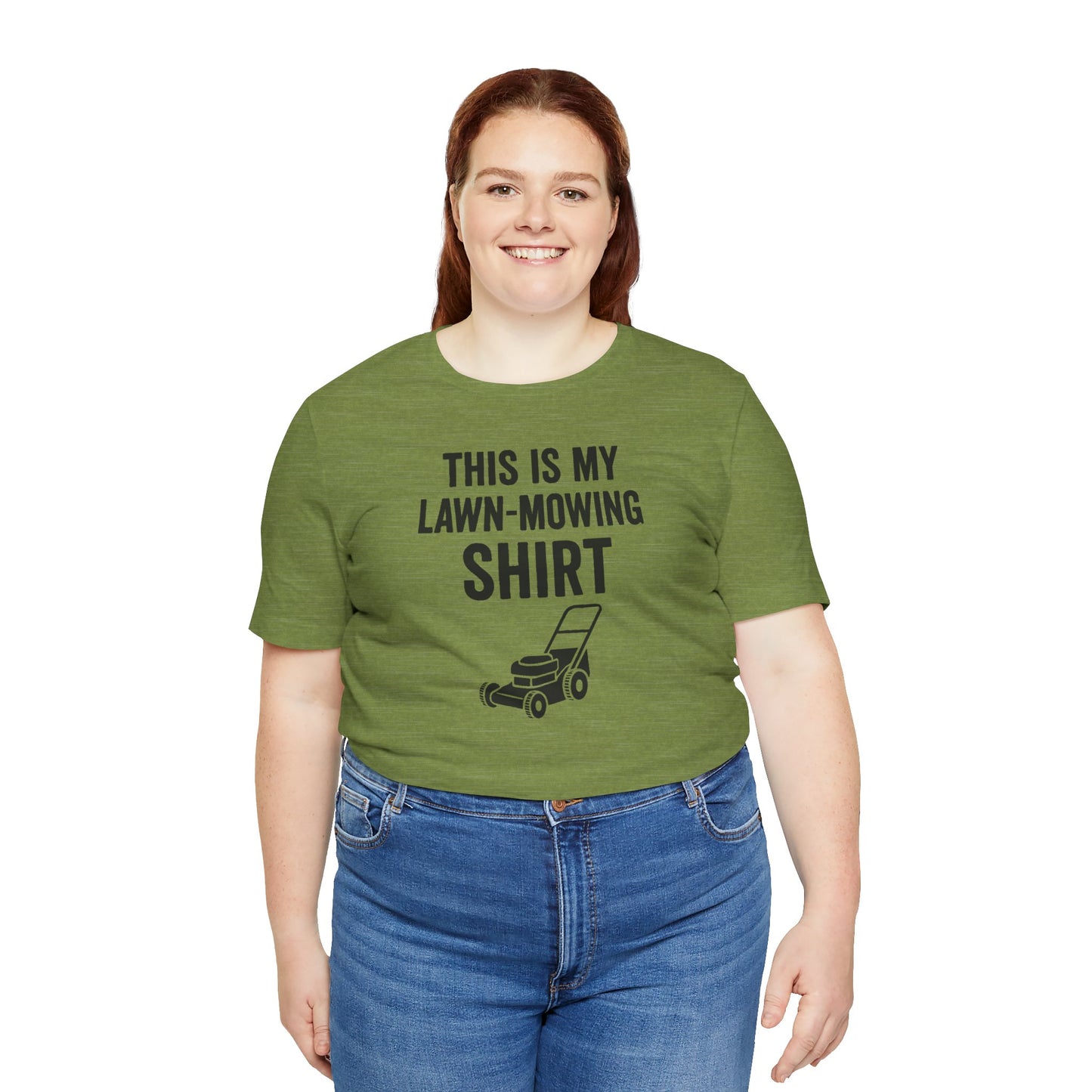 Lawn Mowing Tee – Funny Shirt Summer Yard Work T-shirt with Mower Graphic