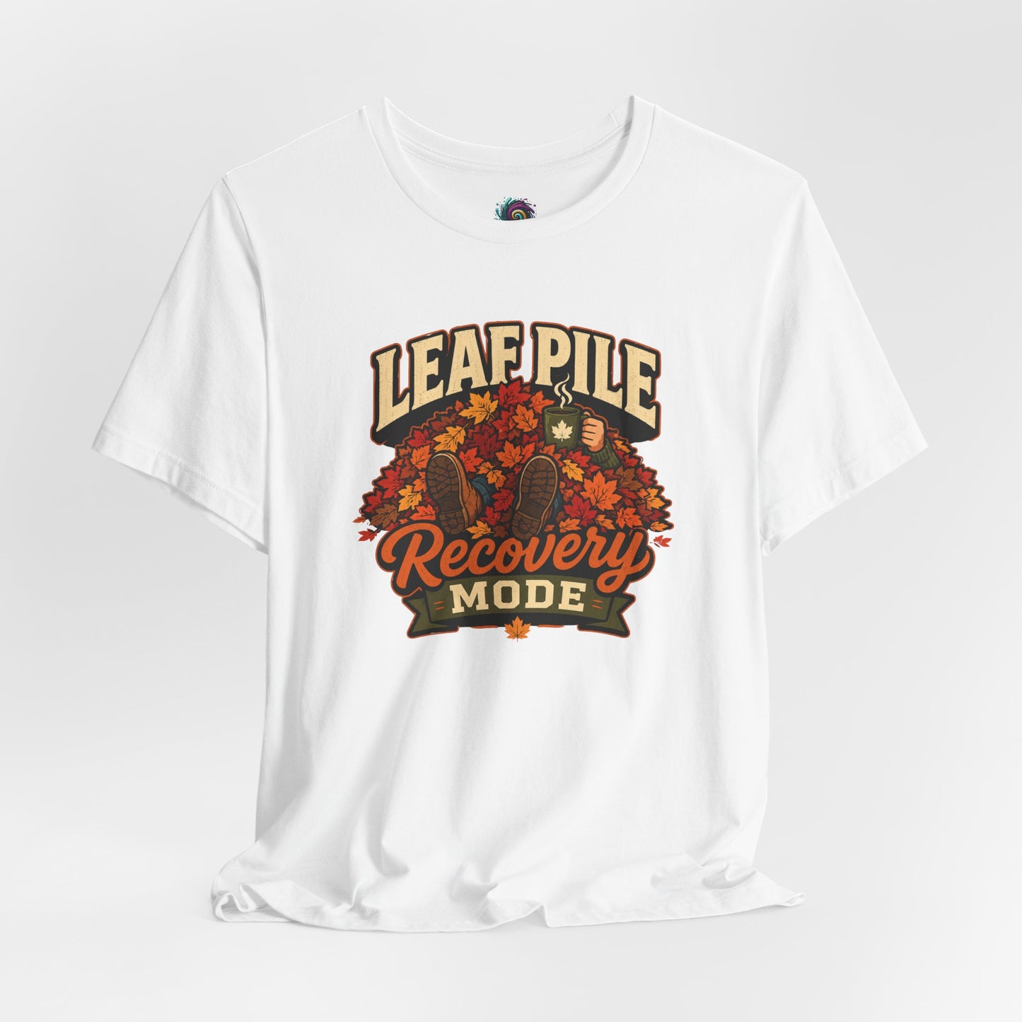 Leaf Pile Recovery Mode T-Shirt – Funny Fall Leaves Tee