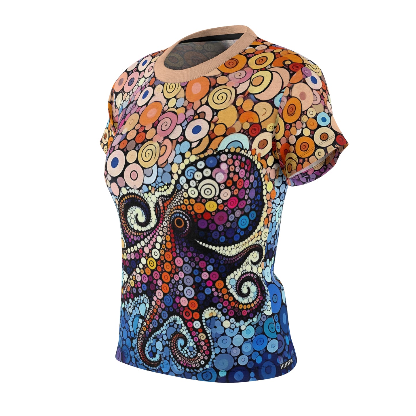 Dot Art Octopus Tee – Colorful All-Over Geometric Animal Shirt