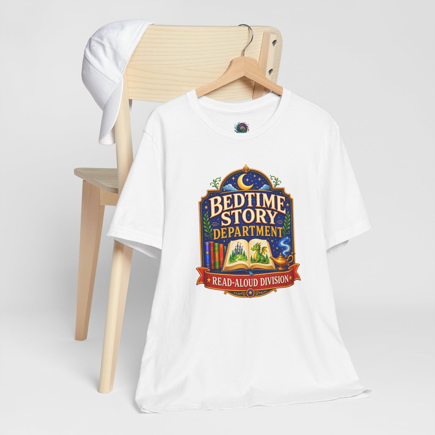 Bedtime Story Department T-Shirt – Read-Aloud Parent Tee