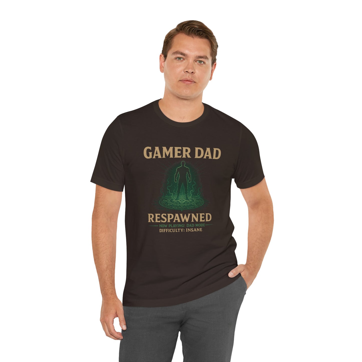 Gamer Dad Respawned T-Shirt – Funny New Fatherhood Gaming Tee