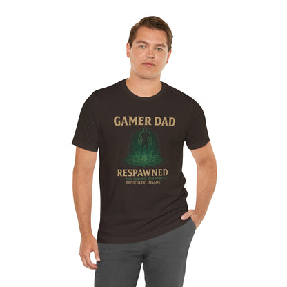 Gamer Dad Respawned T-Shirt – Funny New Fatherhood Gaming Tee