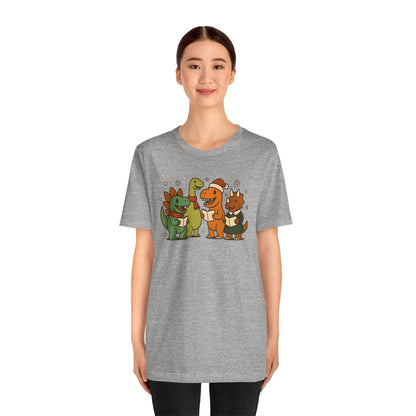 Dinosaur Carolers T-Shirt – Cute Dino Christmas Singing Tee
