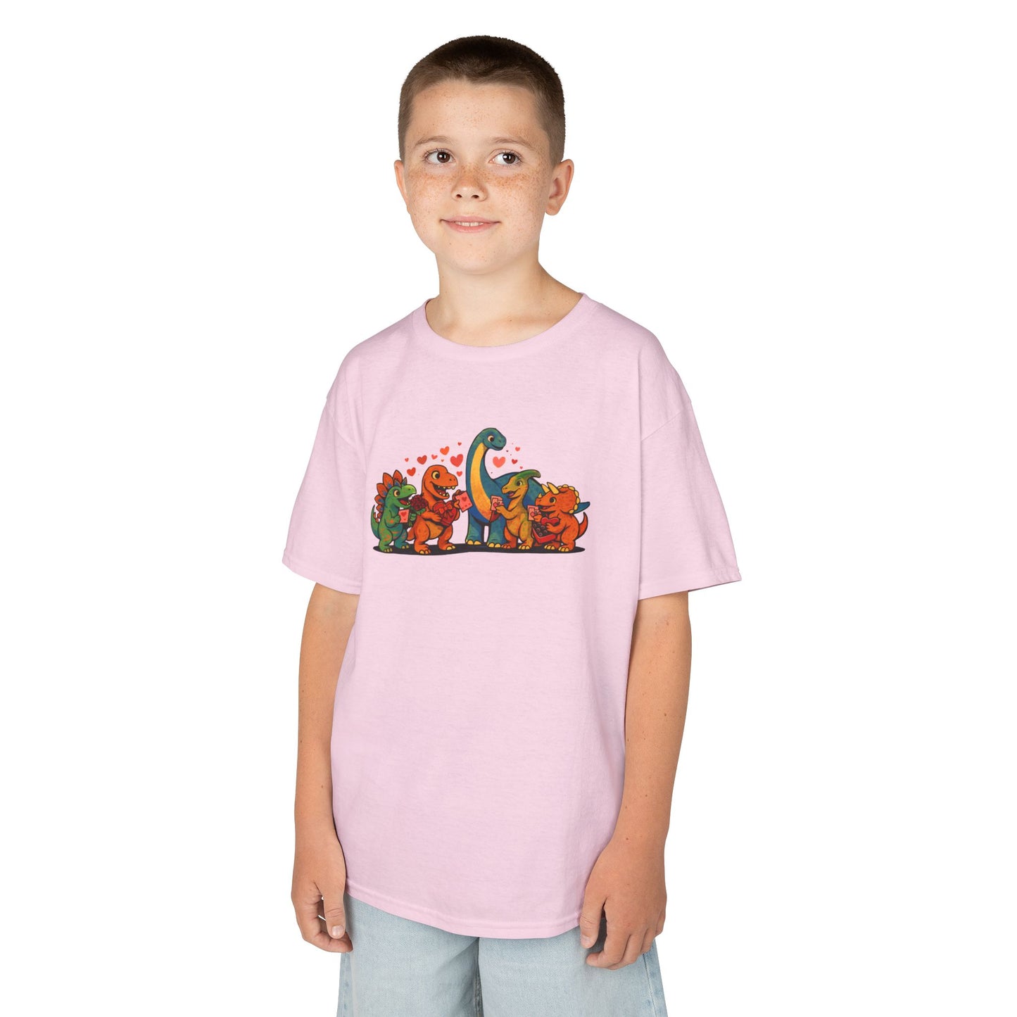 Kids Dinosaur Valentines T-Shirt – Cute Valentine’s Day Dino Tee