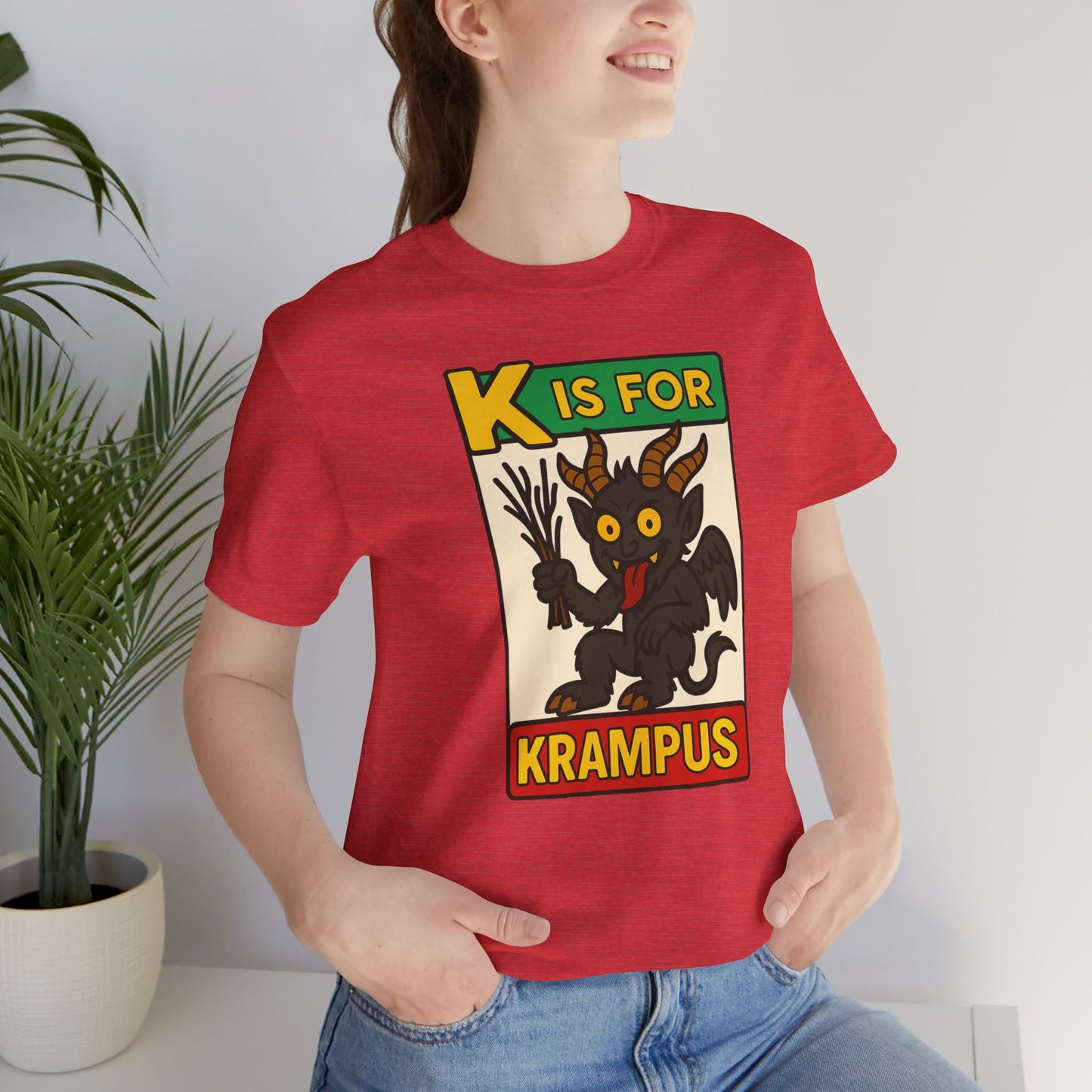 Krampus Alphabet Tee - "K is for Krampus" Holiday Graphic T-Shirt
