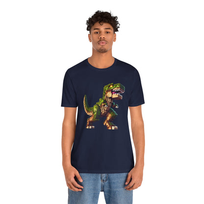 Pixel Dinosaur T-Shirt – Retro Dino Graphic Tee for Adults
