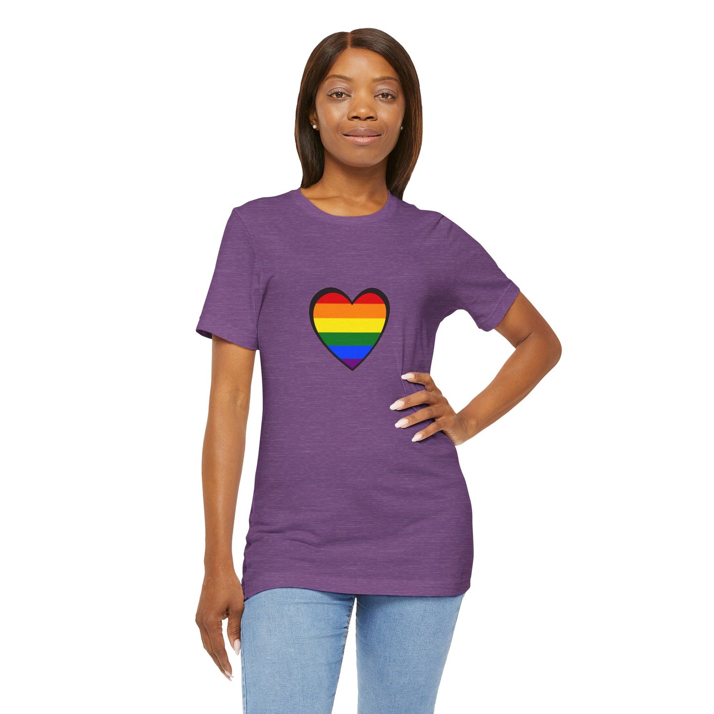 Pride Heart Flag T-Shirt – Rainbow Heart LGBTQ+ Equality Tee