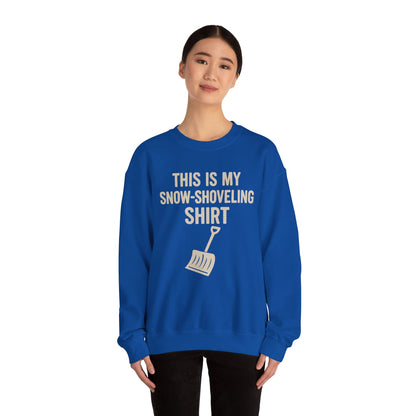 This Is My Snow-Shoveling Shirt – Funny Winter Chore Sweatshirt