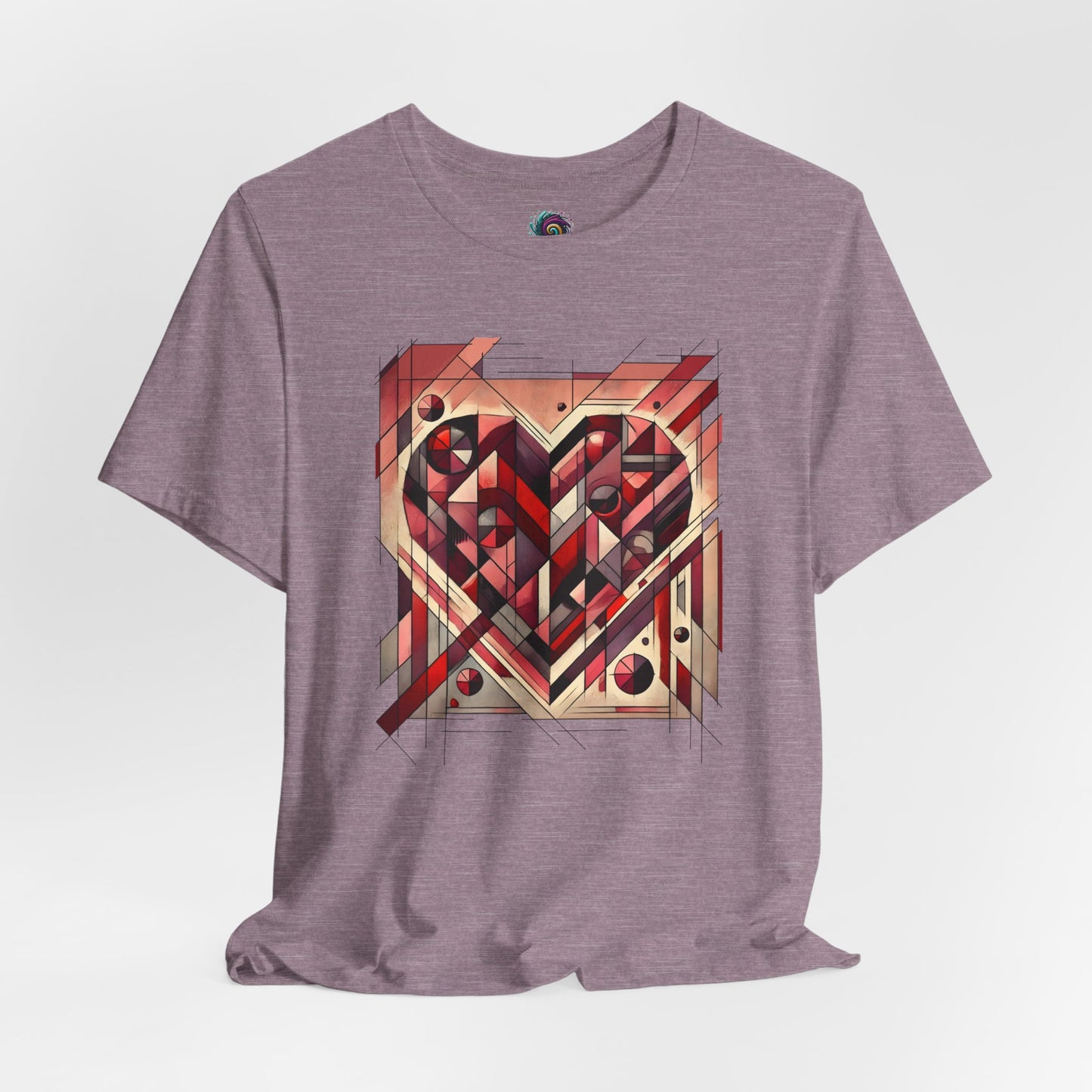 Cubist Heart T-Shirt – Modern Art Valentine's Day Graphic Tee