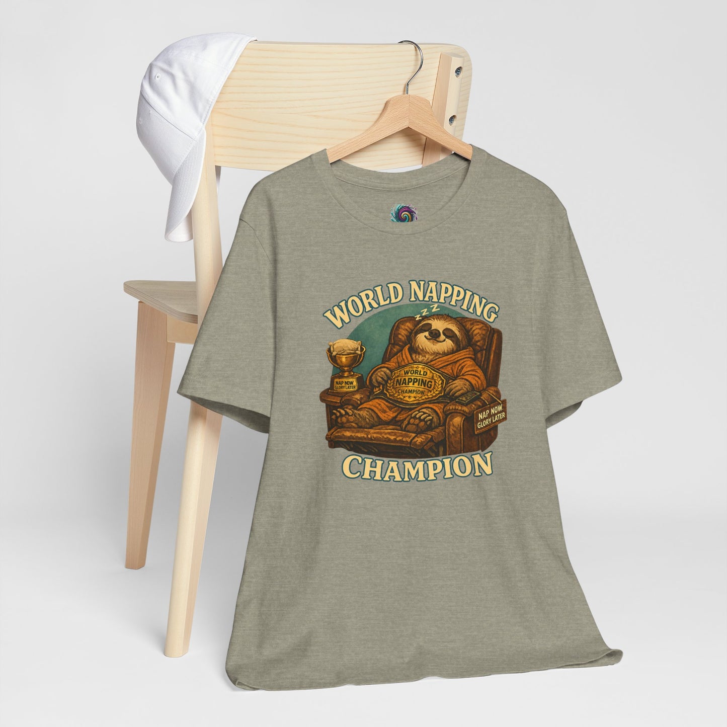World Napping Champion T-Shirt – Funny Sloth Nap Tee
