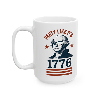 Founding Father Fun Mug – Patriotic Coffee Cup with Retro Vibes 11oz & 15oz - WhimSpin - https://whimspin.com