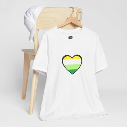 Gender Neutral Pride Flag Heart T-Shirt – Unisex LGBTQ+ Graphic Tee - WhimSpin - https://whimspin.com