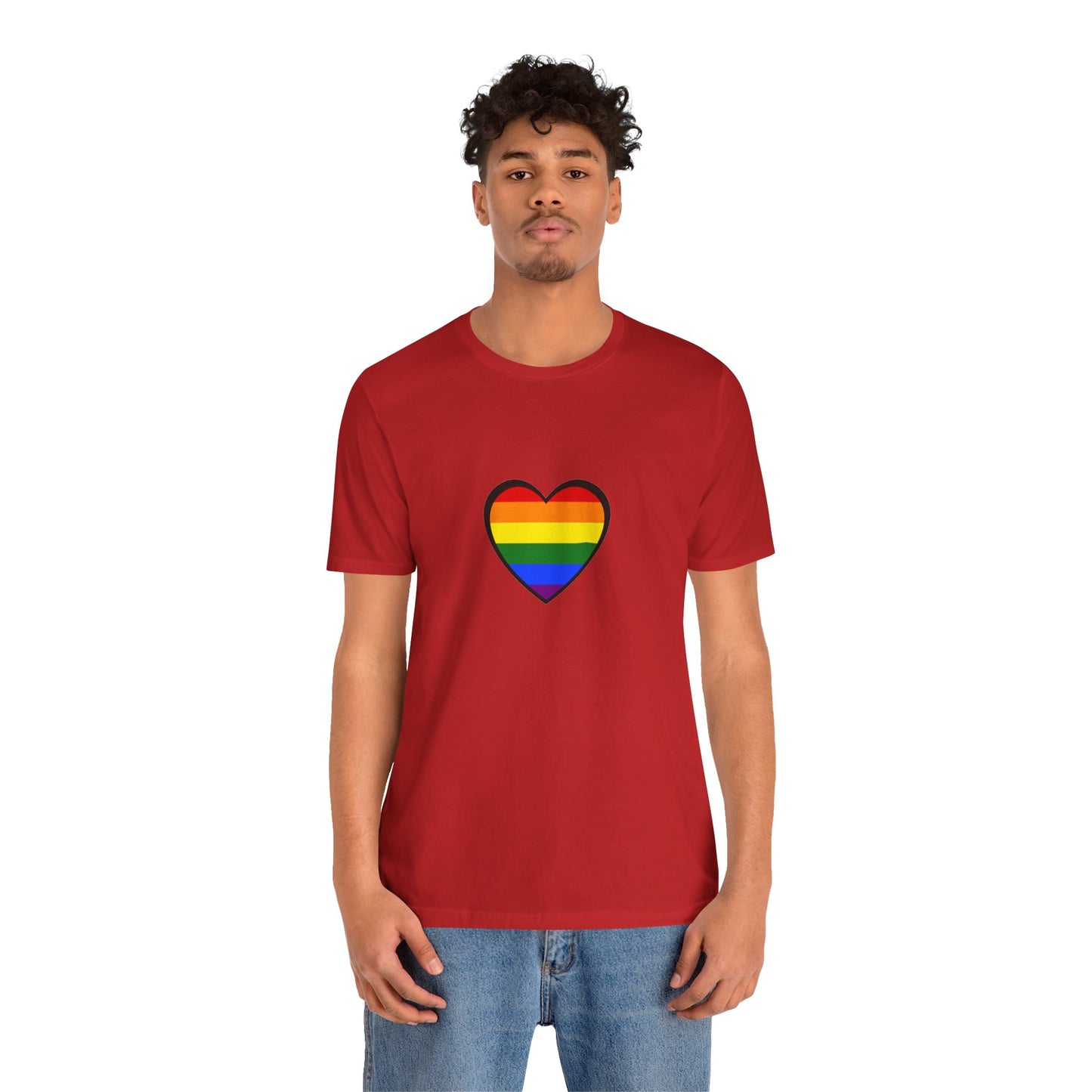 Pride Heart Flag T-Shirt – Rainbow Heart LGBTQ+ Equality Tee