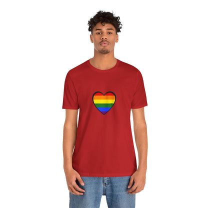 Pride Heart Flag T-Shirt – Rainbow Heart LGBTQ+ Equality Tee