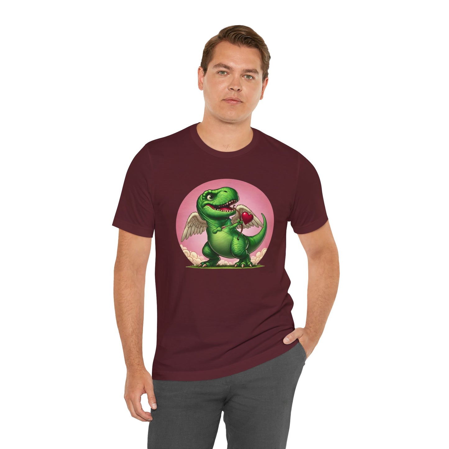 Cupidsaurus Rex T-Shirt – Funny Dinosaur Cupid Valentine’s Day Tee