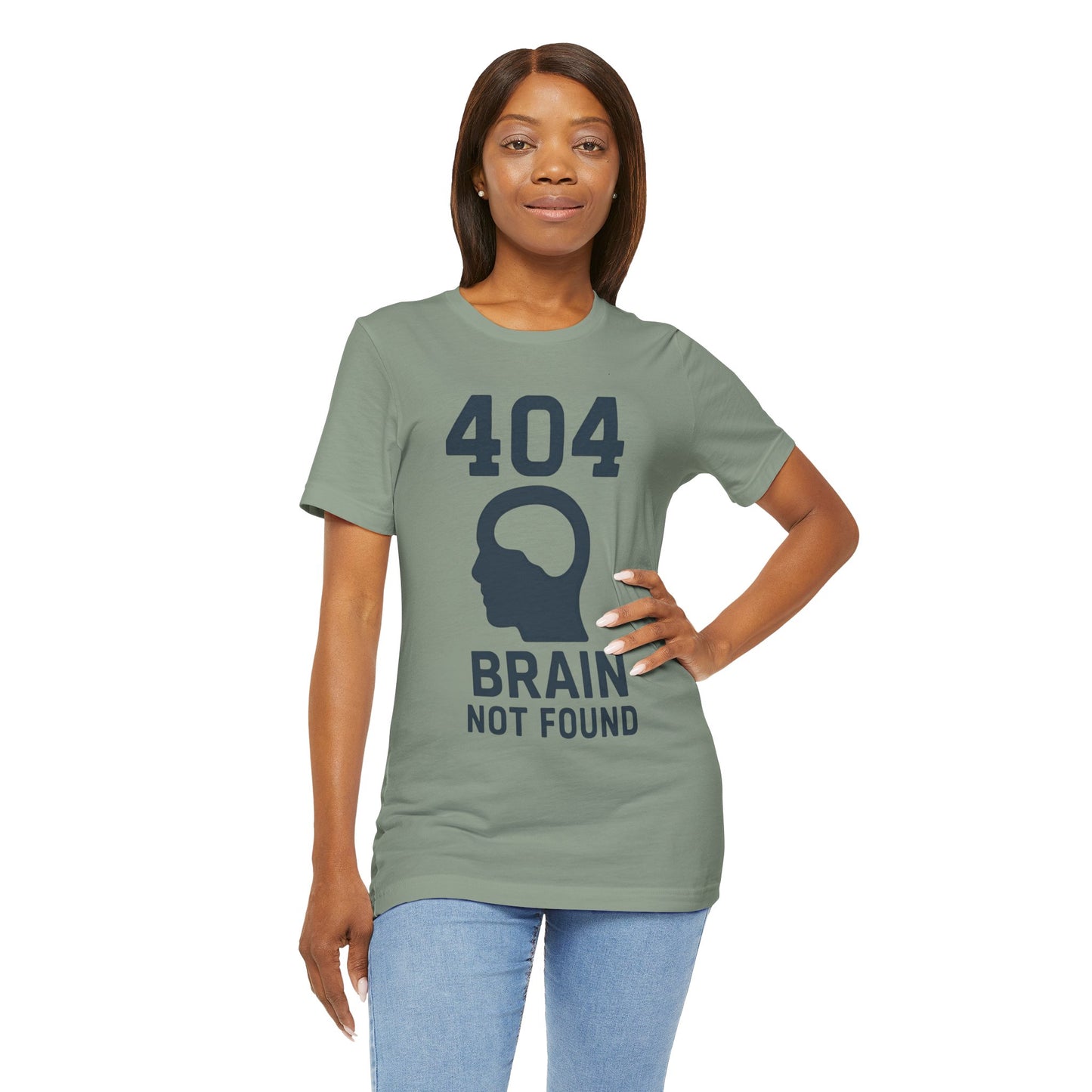 404 Brain Not Found T-Shirt – Techie Humor for Nerds & Geeks