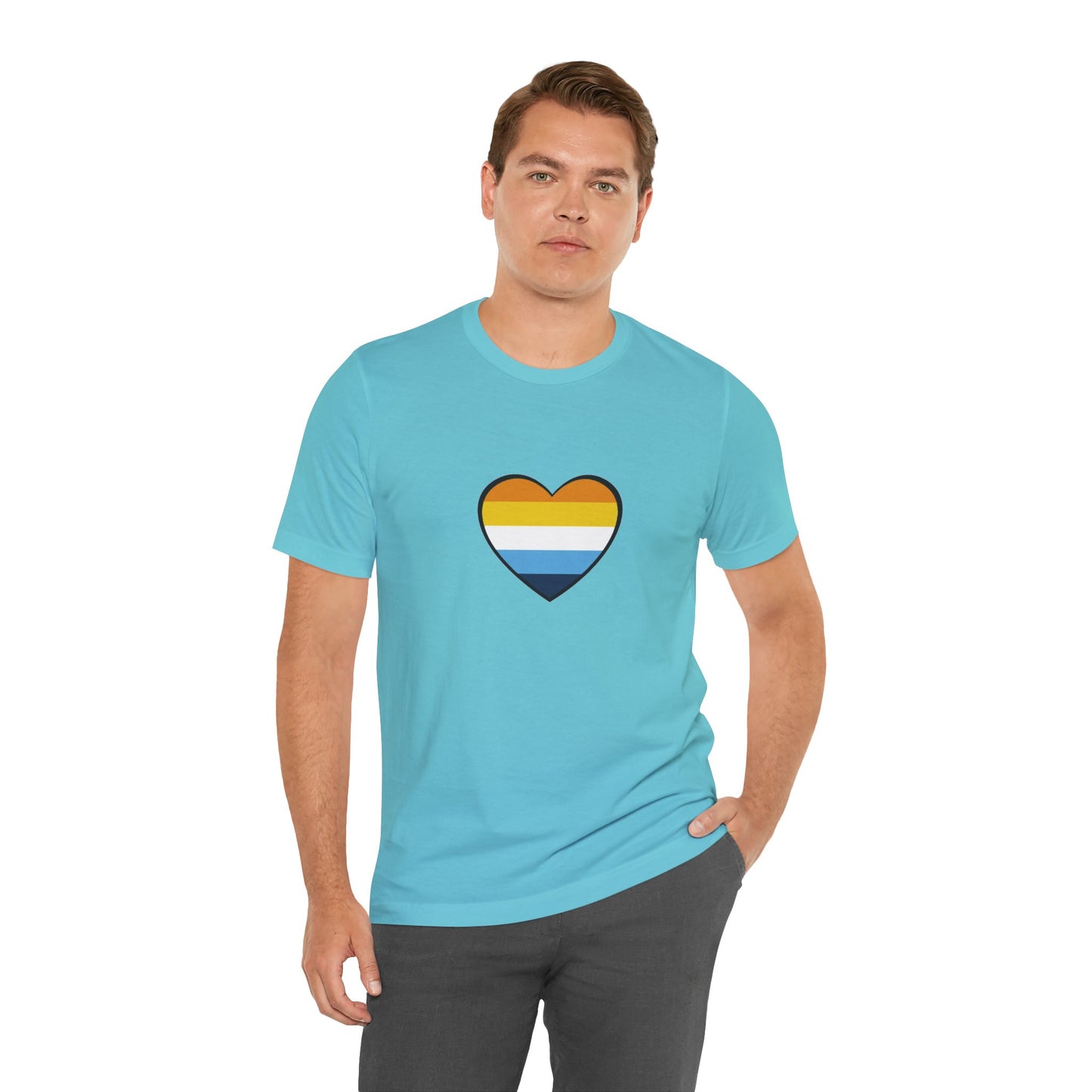 AroAce Flag Heart T-Shirt – Unisex LGBTQ+ Graphic Tee