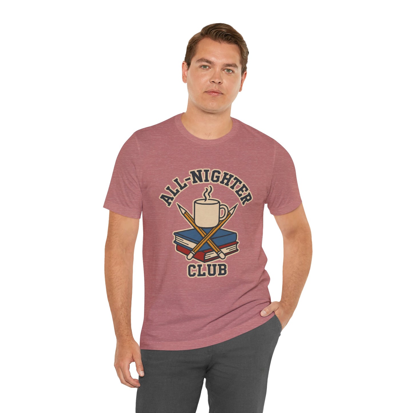All-Nighter Club T-Shirt – Funny Caffeine & Study Tee for Night Owls