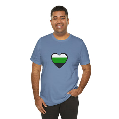 Neutrois Pride Flag Heart T-Shirt – Minimalist Gender Identity Tee