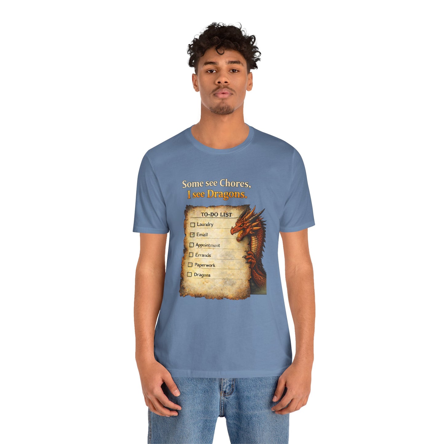 Some See Chores I See Dragons T-Shirt – Funny Fantasy Tee