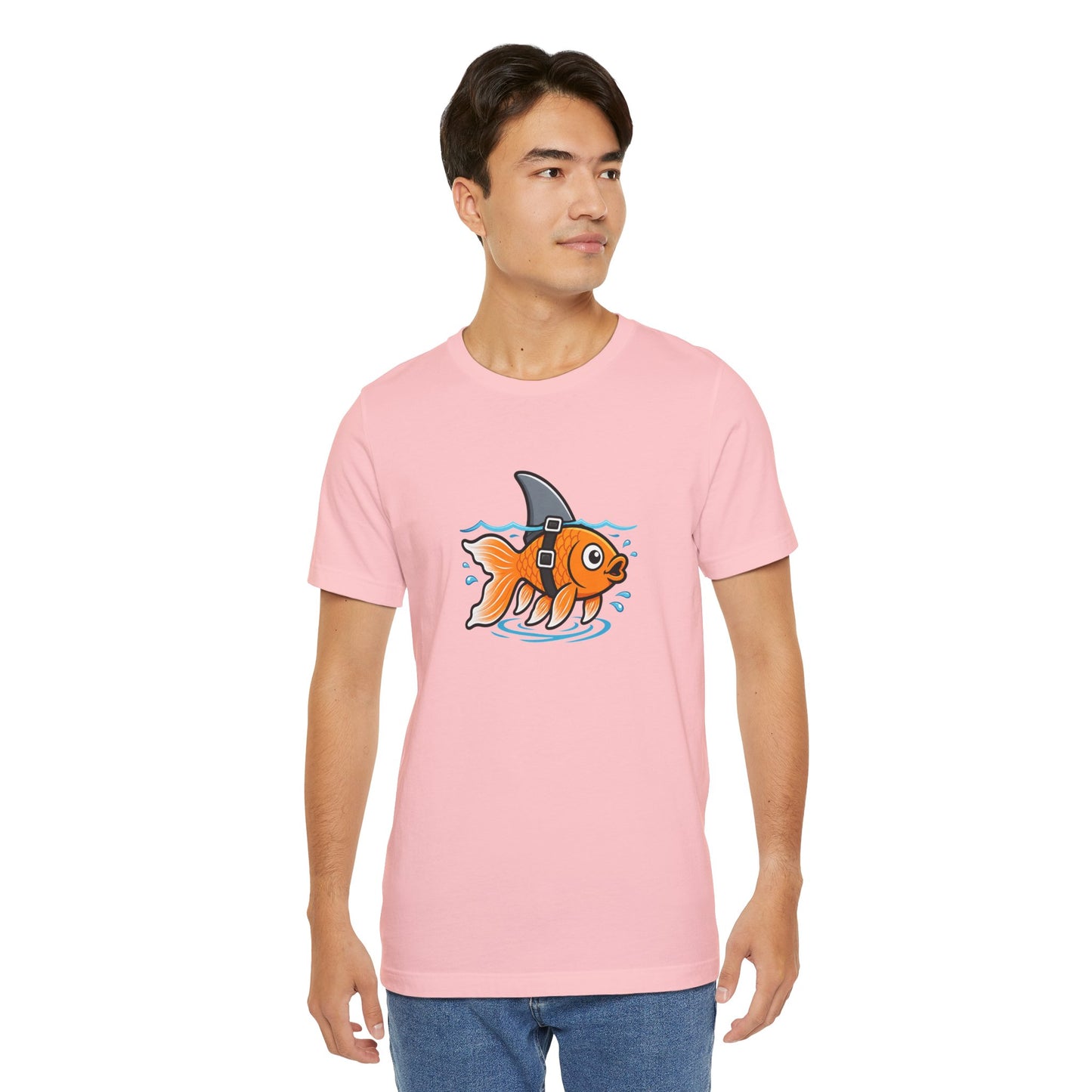 Goldfish Shark T-Shirt – Funny Fish Swimming  Graphic Tee