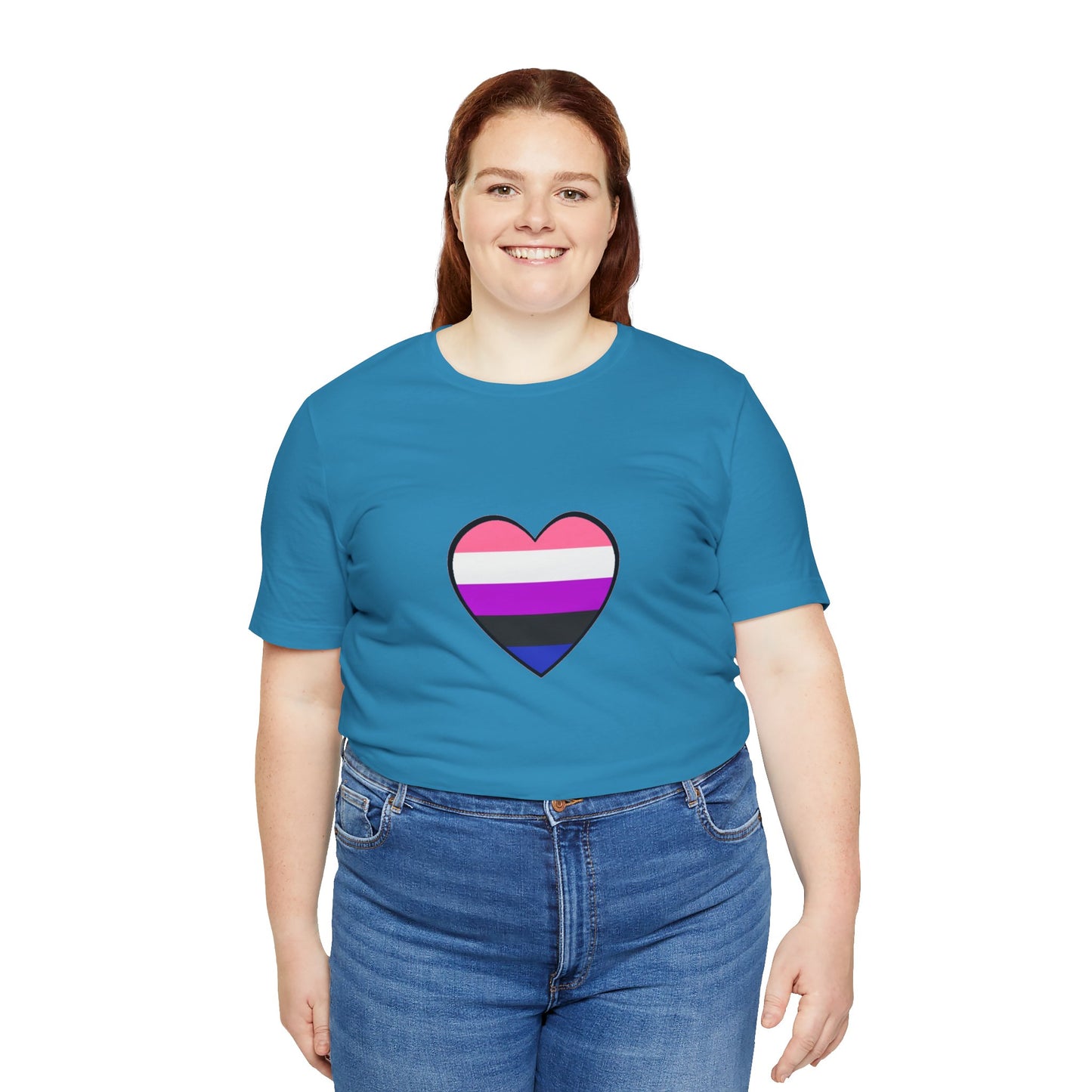 Genderfluid Pride Heart T-Shirt – Bold LGBTQIA+ Flag Tee - WhimSpin - https://whimspin.com