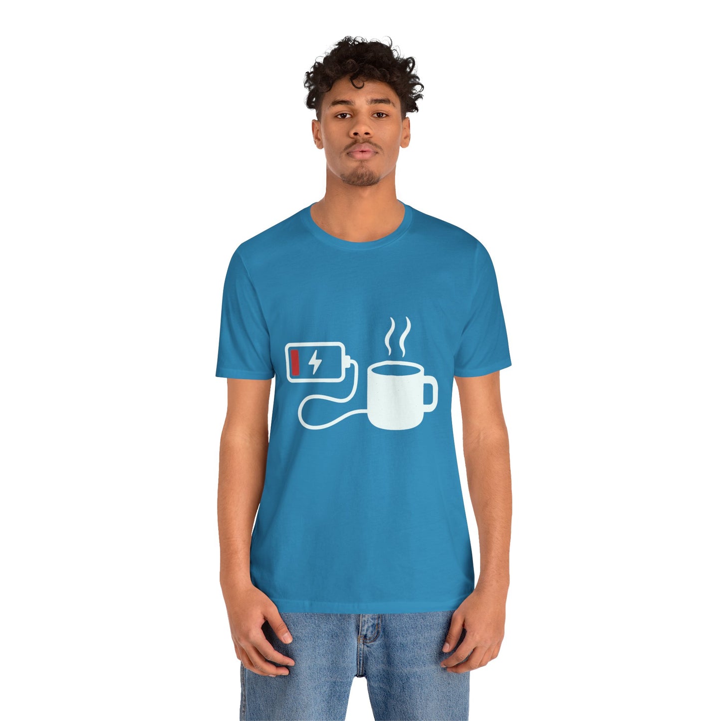 Low Battery Need Coffee Tee – Funny Caffeine Graphic T-Shirt
