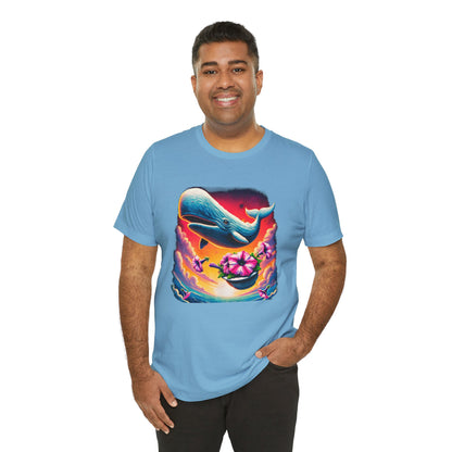 "Oh No, Not Again" Petunias and Whale Funny TShirt – Unisex Tee