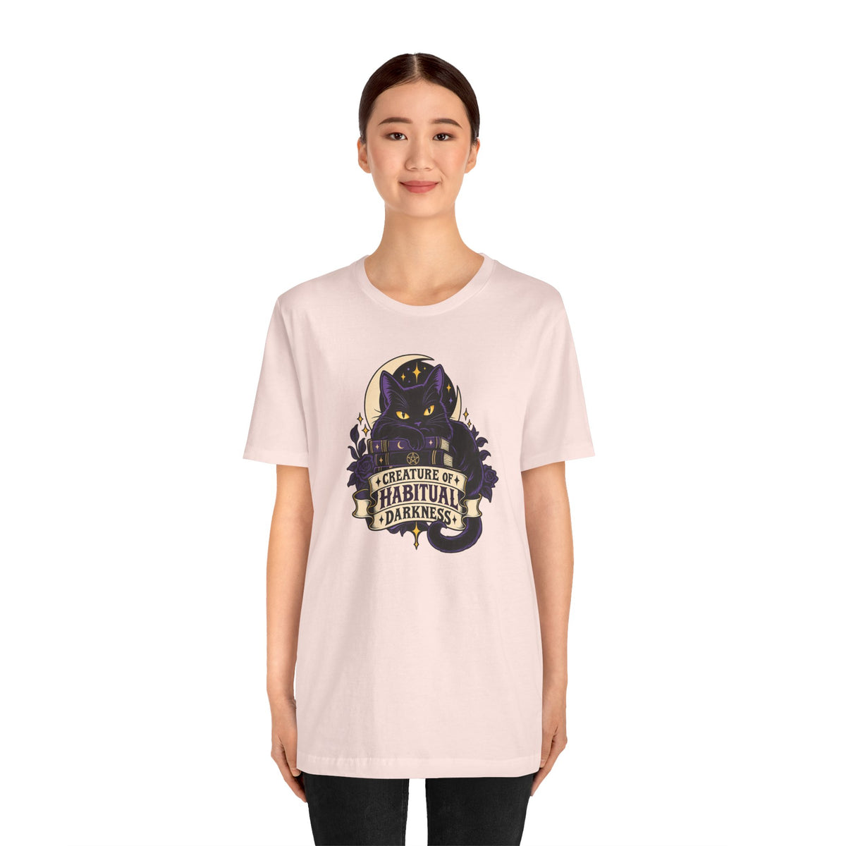 Creature of Habitual Darkness T-Shirt – Black Cat Goth Tee