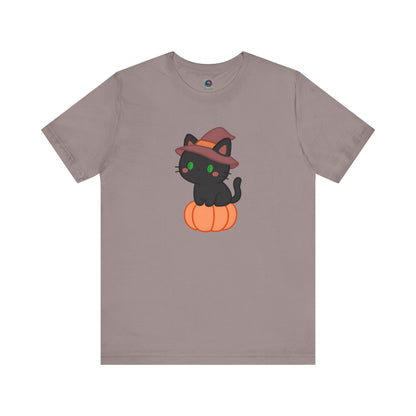 Halloween Cat Shirt – Cute Cat on a Pumpkin Graphic Tee