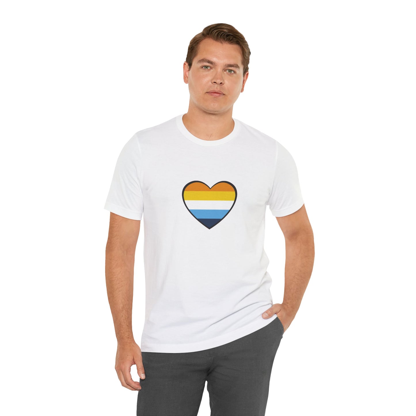 AroAce Flag Heart T-Shirt – Unisex LGBTQ+ Graphic Tee