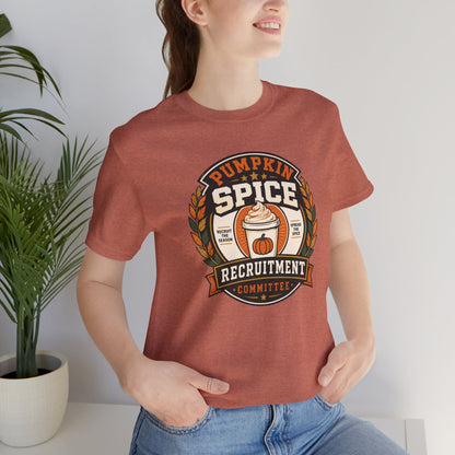 Pumpkin Spice Recruitment Committee T-Shirt – Funny Fall Tee