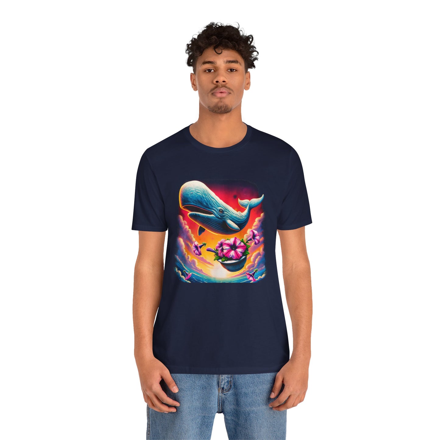 "Oh No, Not Again" Petunias and Whale Funny TShirt – Unisex Tee