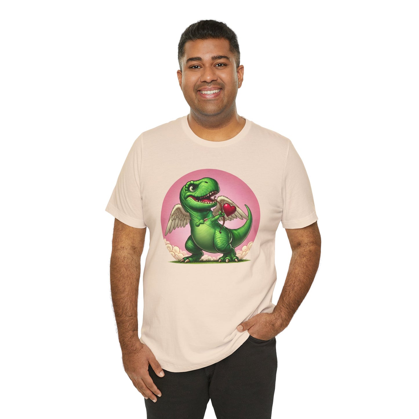Cupidsaurus Rex T-Shirt – Funny Dinosaur Cupid Valentine’s Day Tee